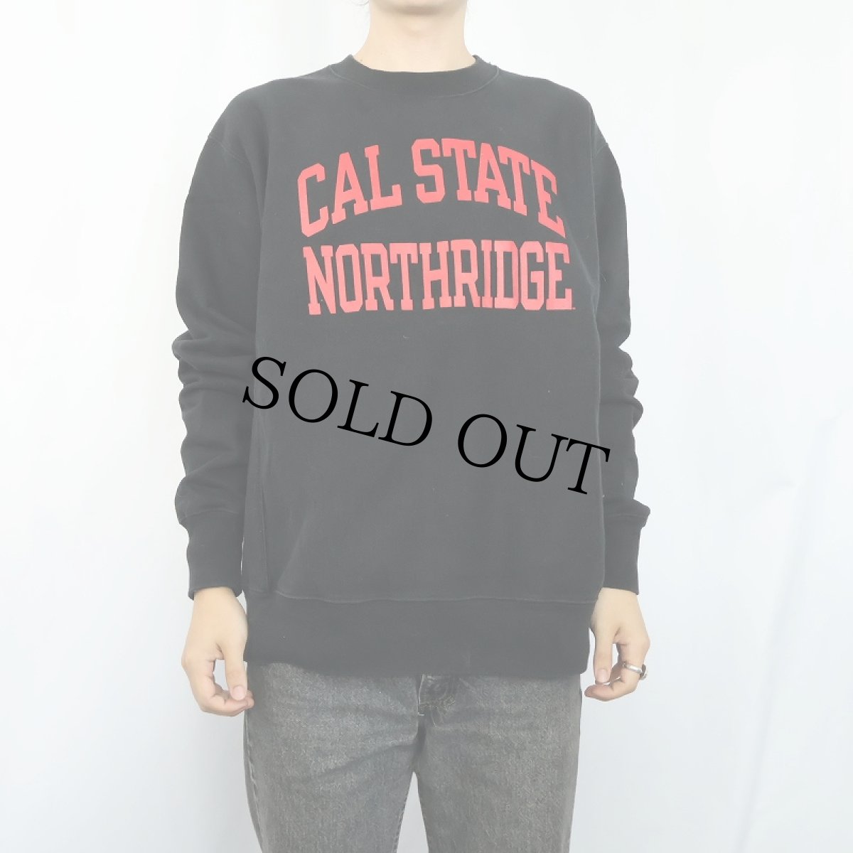 画像2: Champion REVERSE WEAVE "CAL STATE NORTHRIDGE" プリントスウェット BLACK L (2)