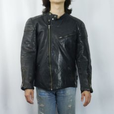 画像2: 70's シングルライダースジャケット SIZE52 (2)