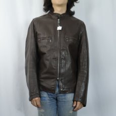 画像2: 60's Brooks Leather Sportswear シングルライダースジャケット  (2)