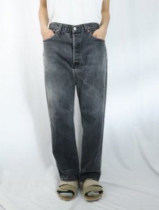 画像3: 2000's Levi's 501 USA製 "サルファブラック" ブラックデニムパンツ W32 (3)