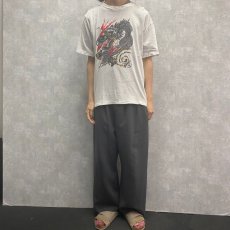 画像2: "龍"  ドラゴンプリントTシャツ L (2)