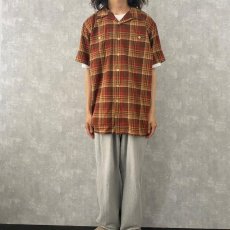 画像2: POLO Ralph Lauren "CLAXTON" オープンカラー チェック柄コットンシャツ L (2)