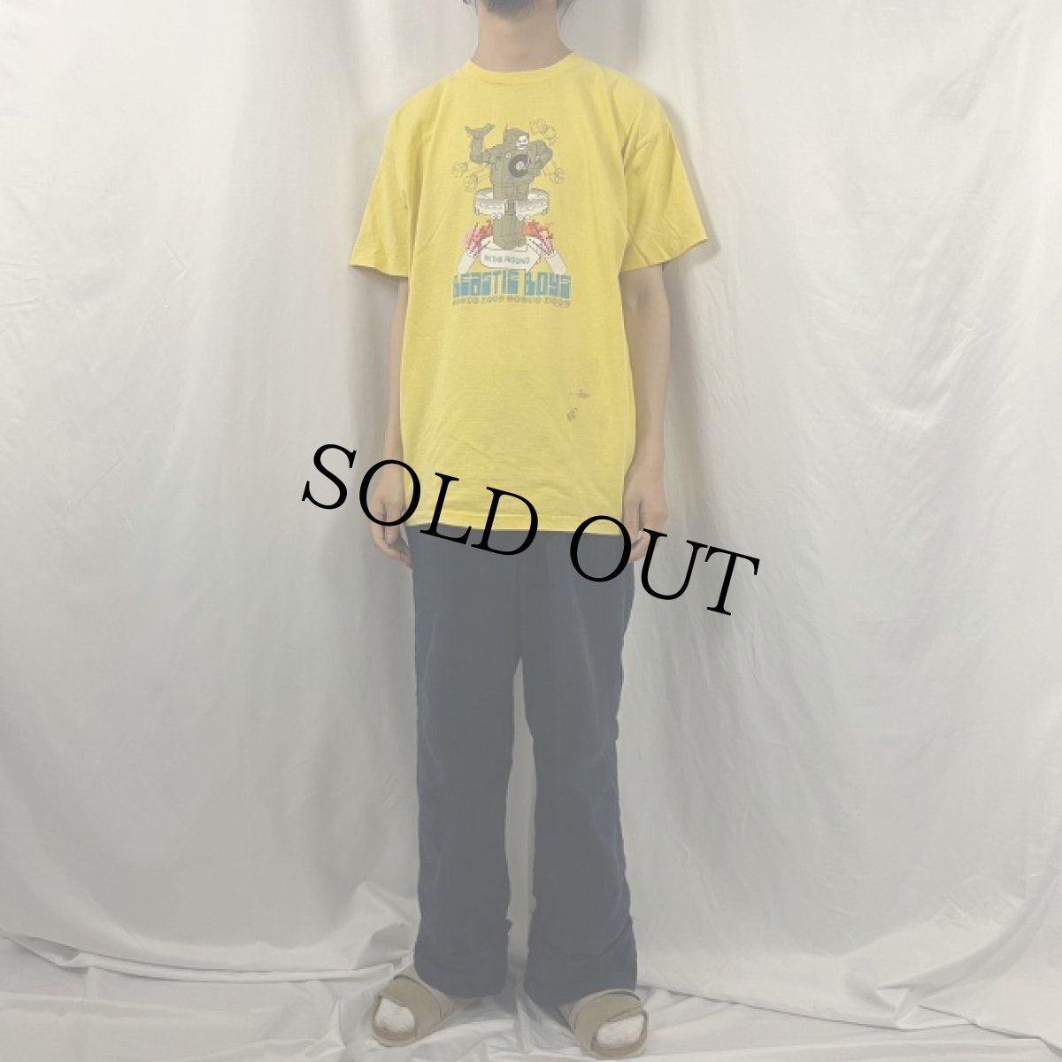 画像2: 90's BEASTIE BOYS "IN THE ROUND WORLD TOUR" ヒップホップTシャツ XL (2)