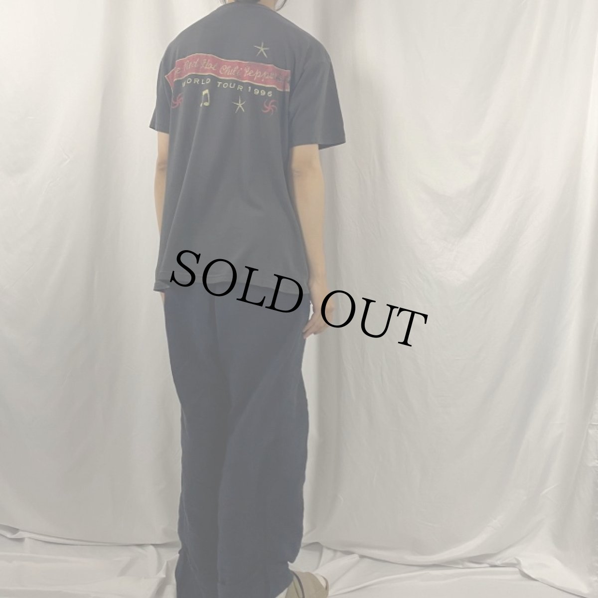 画像4: 90's Red Hot Chili Peppers "WORLD TOUR 1996" サークルロゴプリントTシャツ L (4)