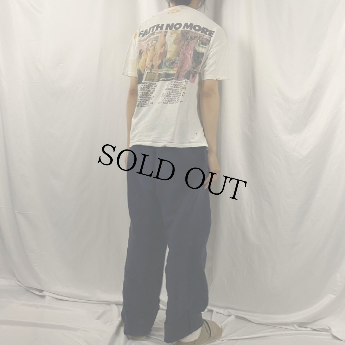 画像4: 90's USA製 FAITH NO MORE オルタナティヴ・ロックバンドプリントTシャツ XL (4)