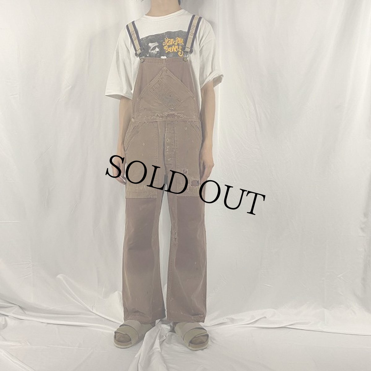 画像2: 50's CARTER'S Brown Duck ダブルニーオーバーオール (2)