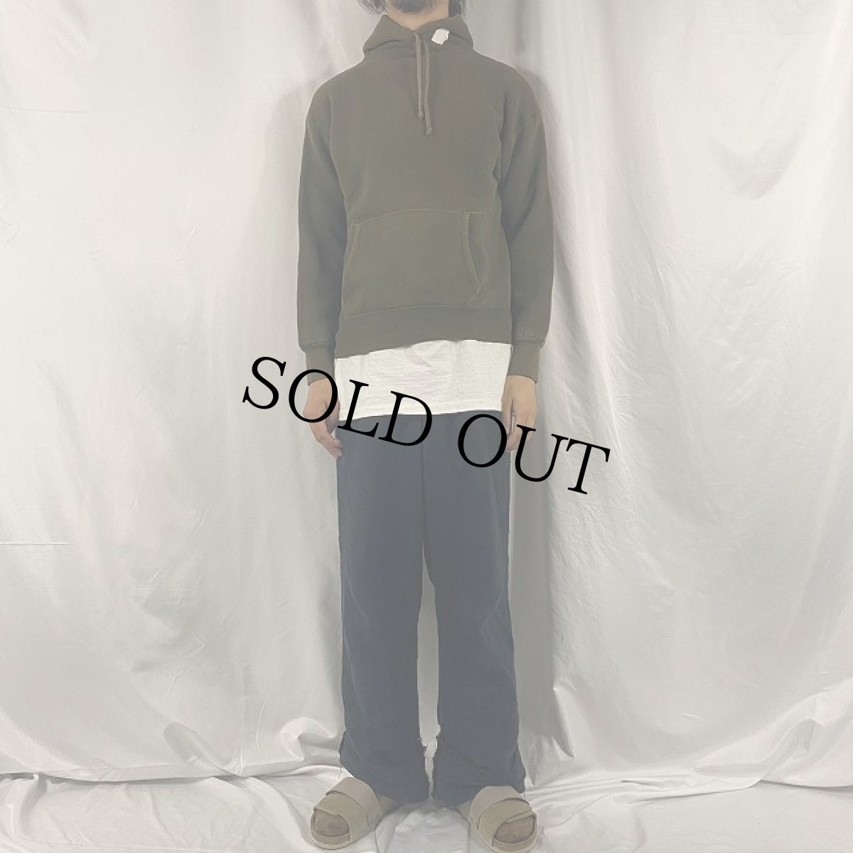 画像2: 60's 裏サーマル スウェットフーディ (2)