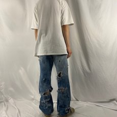 画像4: 80's Levi's 20517-0217 ブーツカットクラッシュデニムパンツ W35 (4)