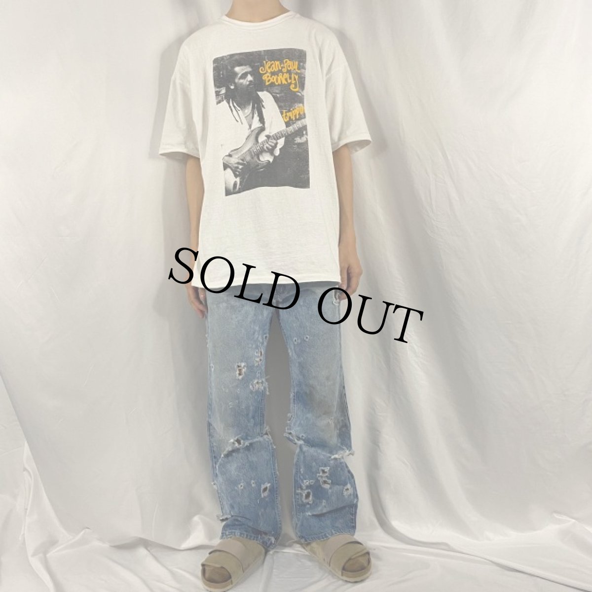 画像2: 80's Levi's 20517-0217 ブーツカットクラッシュデニムパンツ W35 (2)