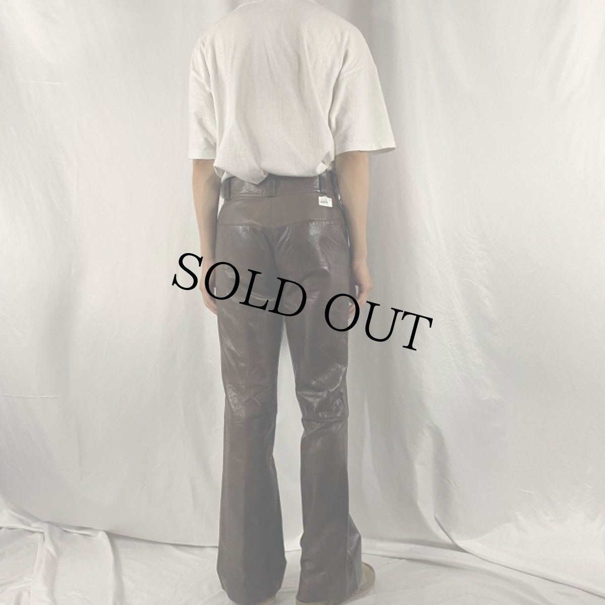 画像4: 70's Silton レザーフレアブッシュパンツ W32 (4)