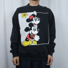 画像2: 90's MICKEY&CO. USA製 "ミッキー＆ミニー" キャラクタープリントスウェット BLACK XL (2)