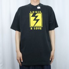 画像3: 90's National Debate Institute "LOGIC & LOVE" プリントTシャツ BLACK XL (3)
