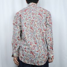 画像3: 90's BANANA REPUBLIC 総柄 コットンボタンダウンシャツ S (3)