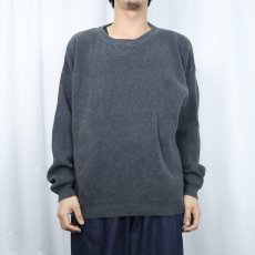 画像2: Eddie Bauer 前V コットンリブニットセーター L (2)