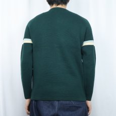 画像3: 60〜70's Meister Sweater ラインデザイン ジャガードニットセーター SIZE38 (3)