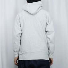 画像3: 90's BISTEX REVERSE WEAVE TYPE USA製 "USMA" プリントスウェットフーディー M (3)