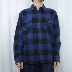 画像2: JACHS NEW YORK バッファローチェック柄 ヘビーネルシャツ XL (2)