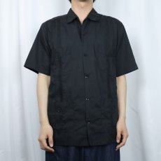 画像2: ORIGINALES DOMINGUEY コットンキューバシャツ BLACK SIZE40 (2)