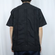 画像3: ORIGINALES DOMINGUEY コットンキューバシャツ BLACK SIZE40 (3)