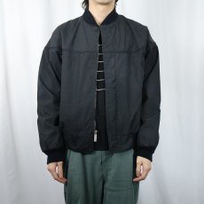 画像2: 90's WINDBREAKER ポリエステル×コットン ダービージャケット BLACK L (2)