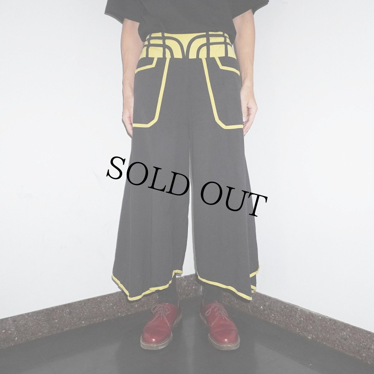 画像3: Couleurs du Monde NEPAL製 レイバーデザイン コットンワイドパンツ M (3)