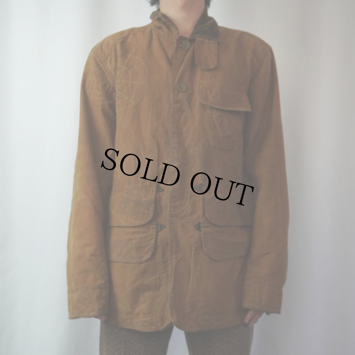 画像2: POLO Ralph Lauren USA製 オイルドハンティングジャケット M (2)