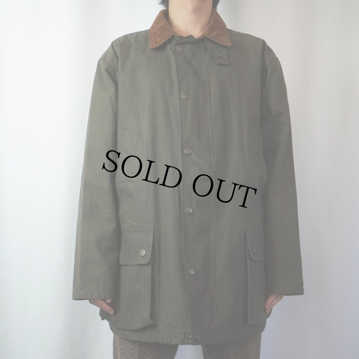 画像2: POLO Ralph Lauren エルボーパッチ付き オイルドジャケット L (2)