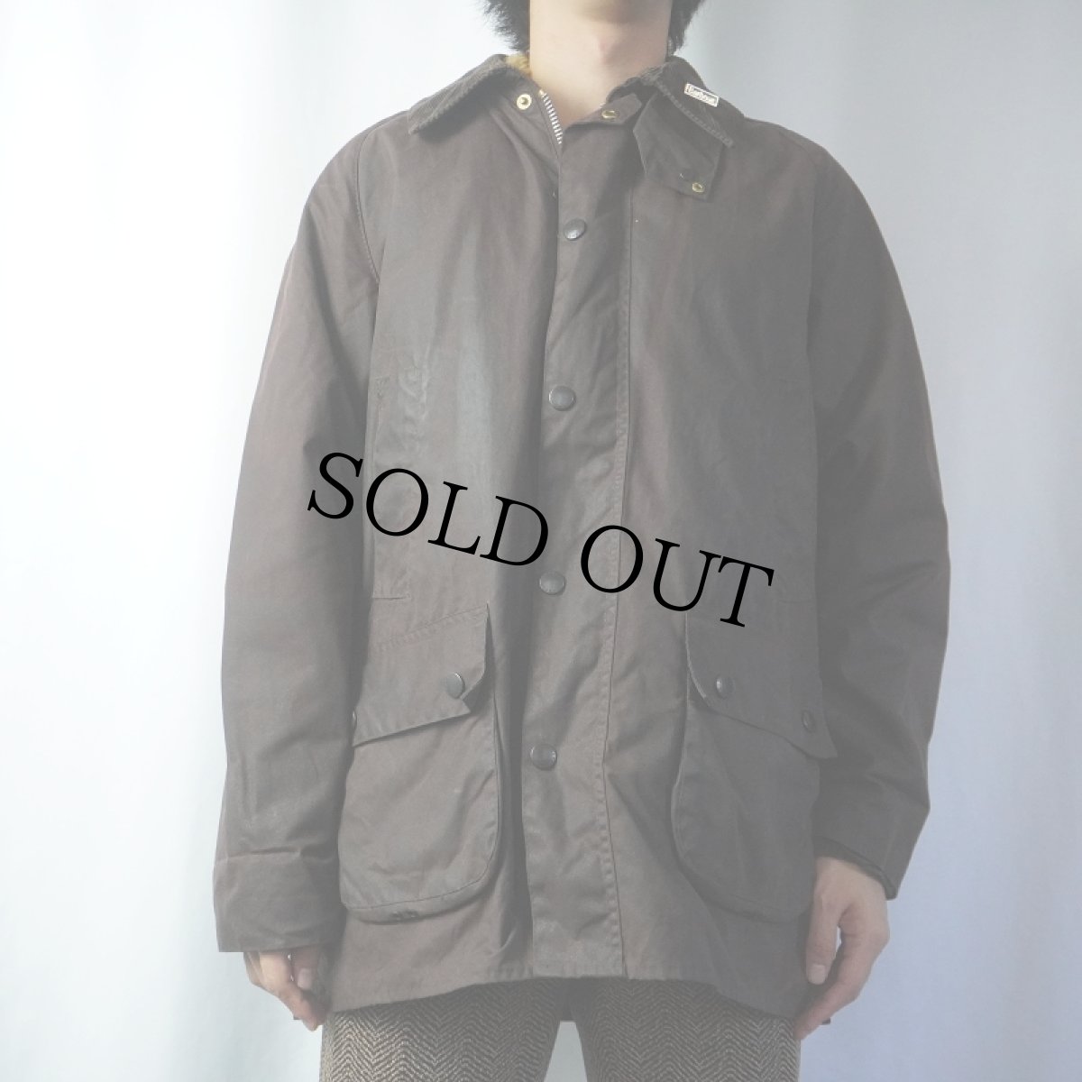 画像2: 90's Barbour ENGLAND製 "BEDALE" オイルドジャケット 3ワラント ライナー付き BURGUNDY (2)