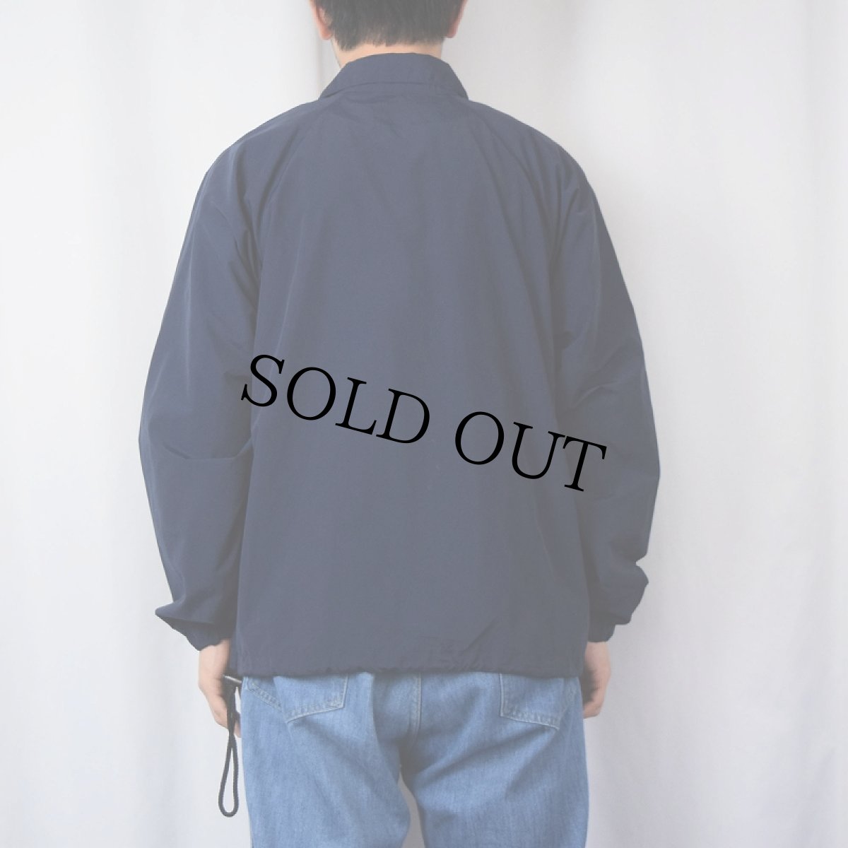 画像3: Ralph Lauren ロゴ刺繍 ナイロンプルオーバージャケット NAVY M (3)