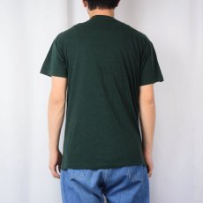 画像3: 80's FRUITS OF THE LOOM USA製 無地ポケットTシャツ GREEN L (3)