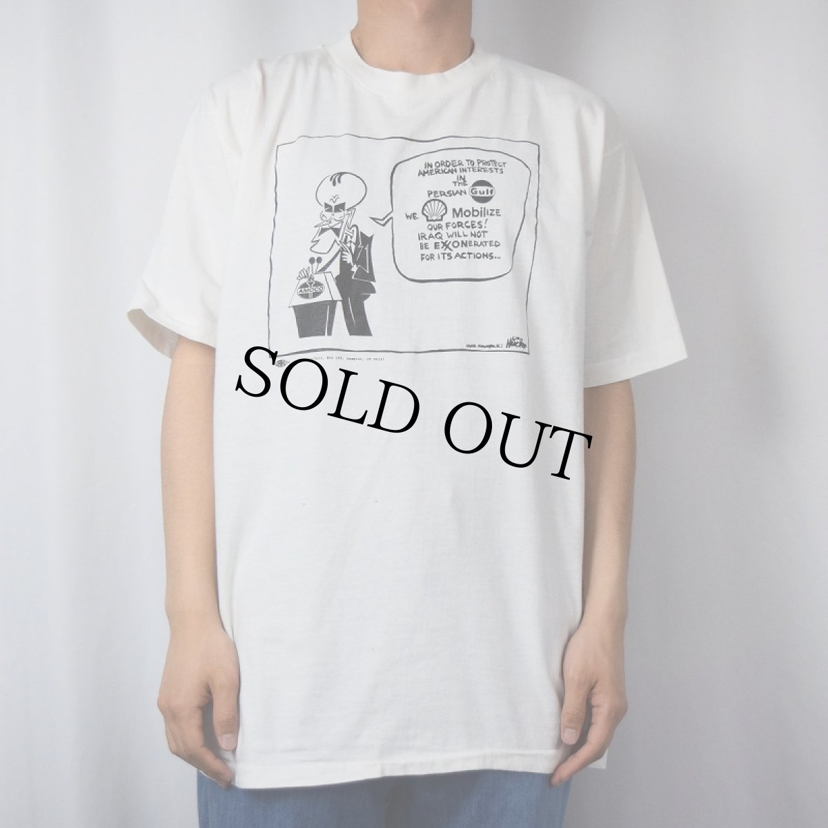 画像2: 90's USA製 ジョークプリントTシャツ XL (2)