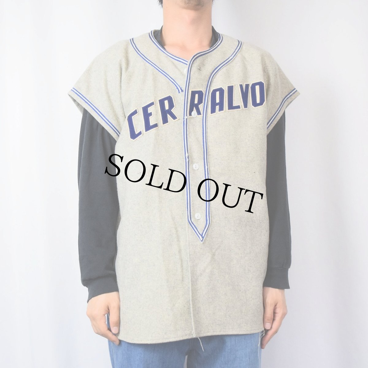 画像5: 40〜50's "CERRALVO" ウールベースボースシャツ (5)