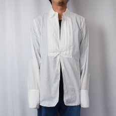 画像2: 【SALE】 40's Arrow  "プリーテッドブザム×ダブルカフス" ストライプ柄 ドレスシャツ (2)