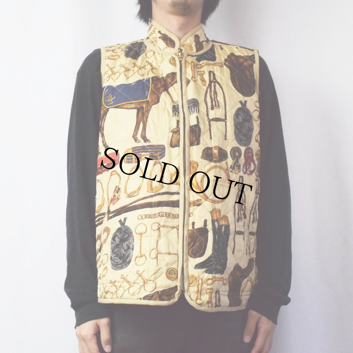 画像3: LAUREN Ralph Lauren 総柄 リバーシブルキルティングベスト (3)