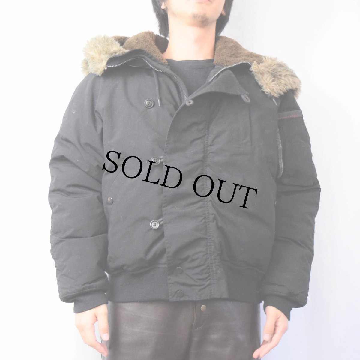 画像3: 90's POLO SPORT Ralph Lauren "N-2B TYPE" ダウンジャケット BLACK M (3)