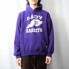 画像2: RUSSELL ATHLETIC "LADY RABBITS" プリントスウェットフーディー L (2)