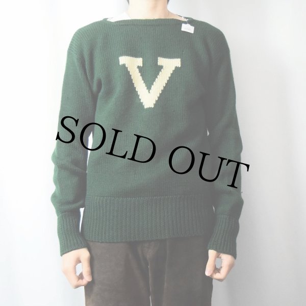 50年代 50s 60年代 60s 緑 グリーン ウールニット | ビンテージ古着屋