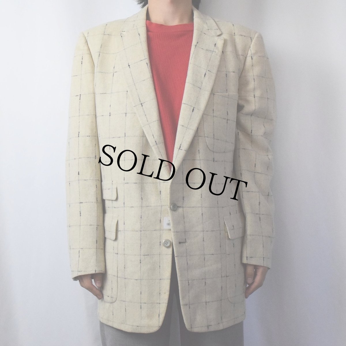 画像2: 50〜60's PENNEY'S Town Clad 格子柄 ウールテーラードジャケット  (2)