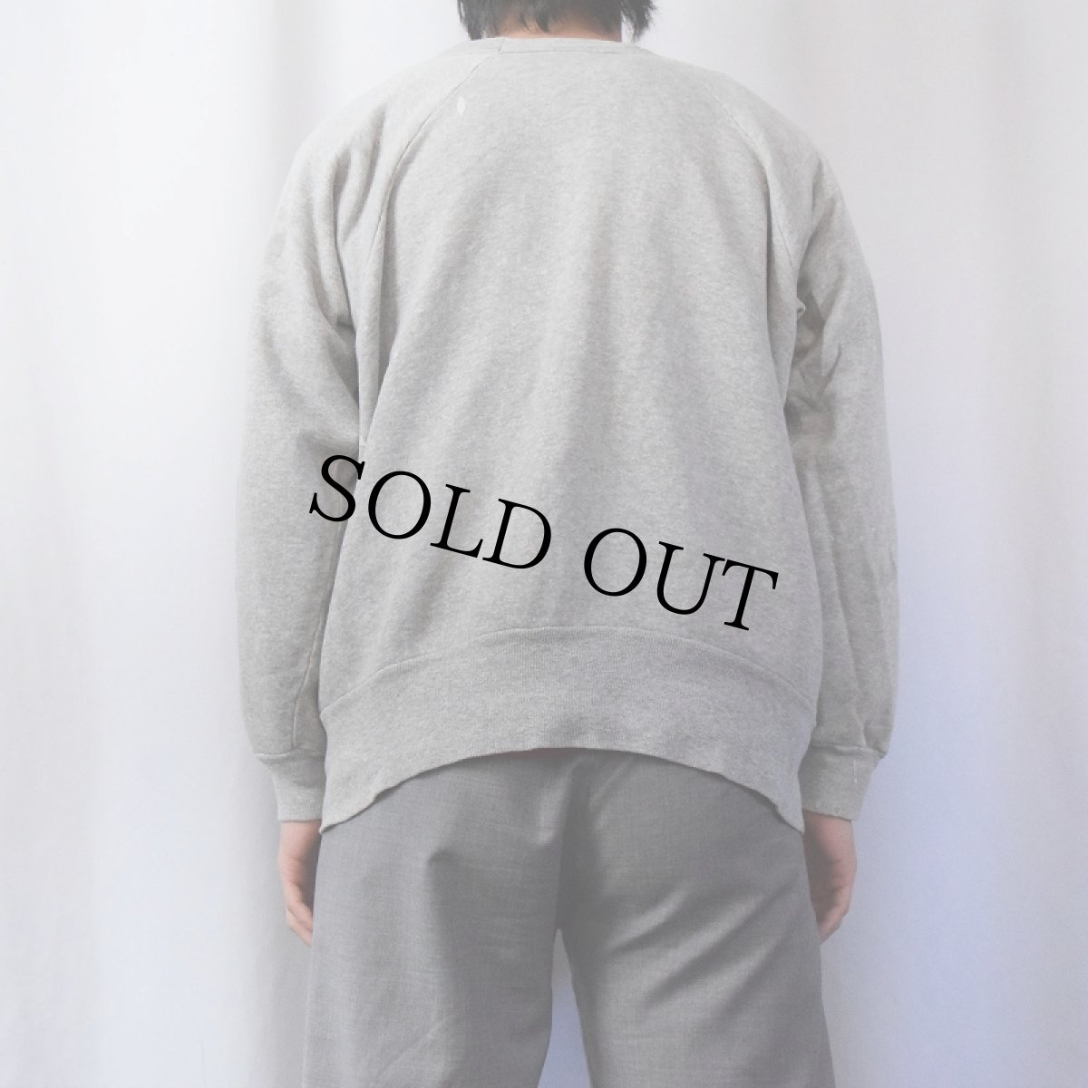 画像3: 50's Healthknit IRREGULAR ペンキペイント ラグランスウェット L (3)