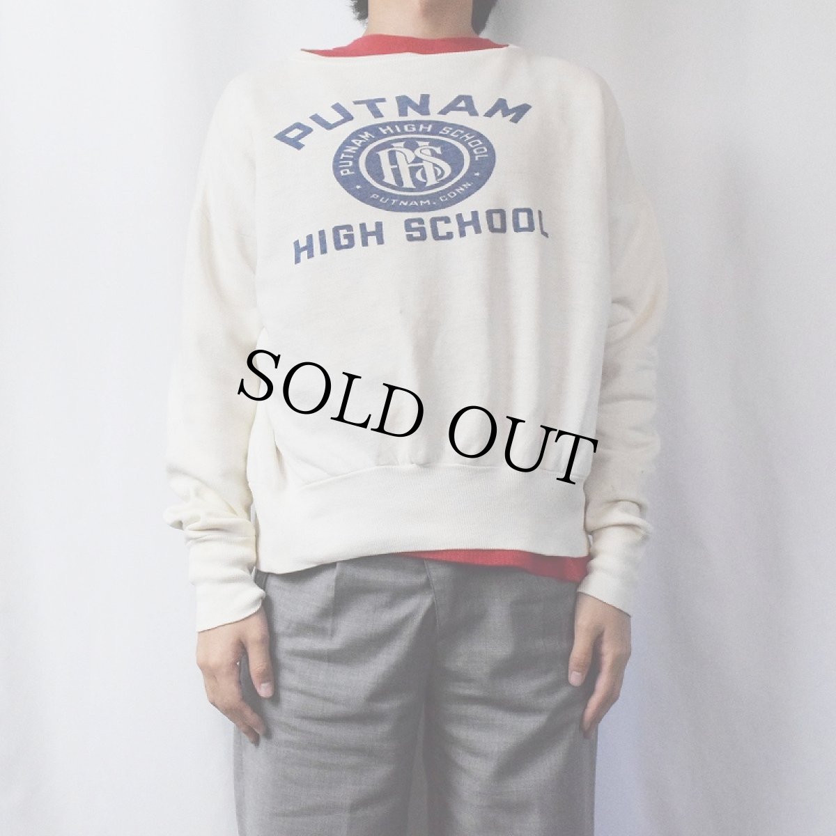 画像2: 50's "PUTNAM HIGH SCHOOL" フロッキープリントウェット  (2)