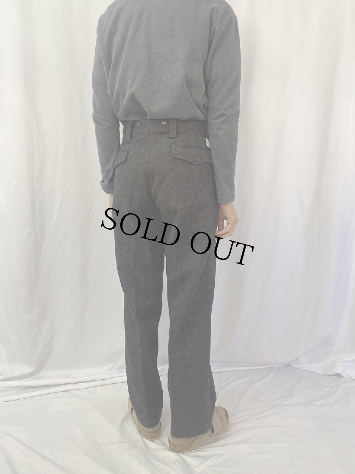 画像4: 80's Eddie Bauer ストライプ柄 マローンパンツ W33 (4)