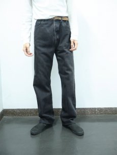 画像1: 90's Levi's 501 USA製 "サルファブラック" ブラックデニムパンツ W39 (1)