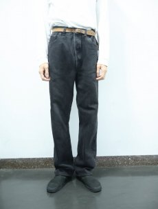 画像4: 90's Levi's 501 USA製 "サルファブラック" ブラックデニムパンツ W39 (4)