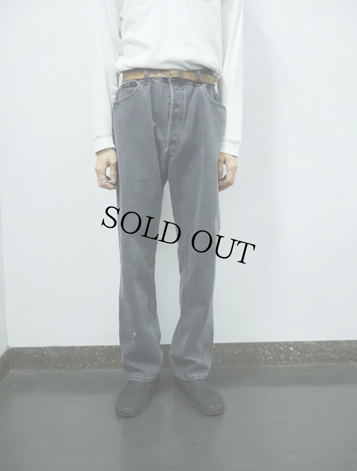 画像3: 90's Levi's 501 USA製 "サルファブラック" ブラックデニムパンツ W36 (3)