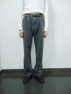 画像3: 90's Levi's 501 USA製 "サルファブラック" ブラックデニムパンツ W36 (3)
