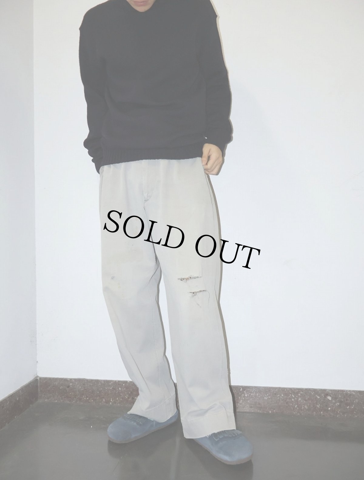 画像1: 50's SANFORIZED "Army Twill" チノトラウザーズ W34 (1)