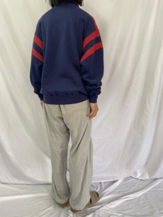 画像4: 90's〜 POLO Ralph Lauren 袖ラインデザイン ハーフジップスウェット L (4)