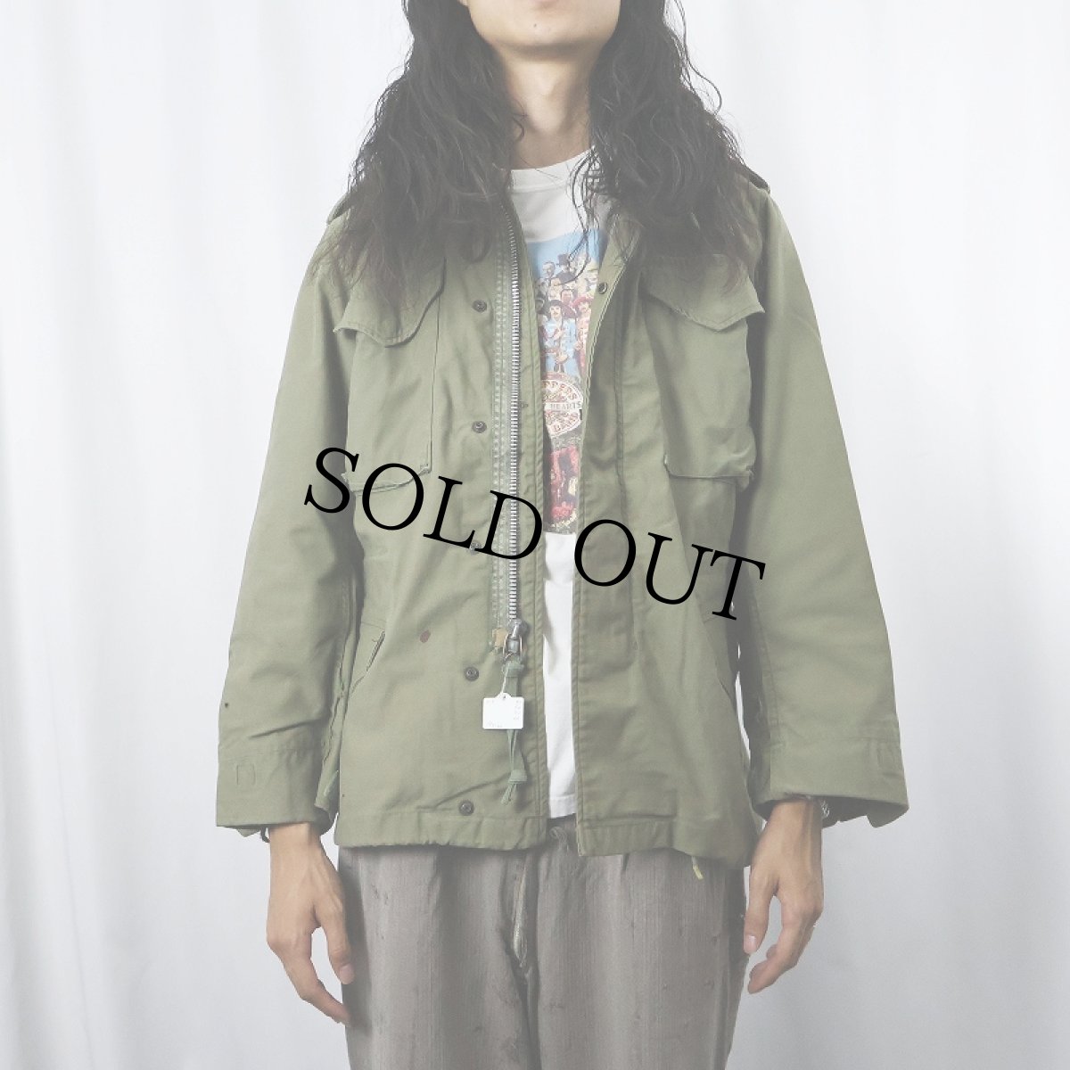 画像2: 60's U.S.ARMY M-65 フィールドジャケット 2nd グレーライナー (2)