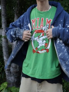 画像1: 80's USA製 "MIAMI" プリントTシャツ L (1)