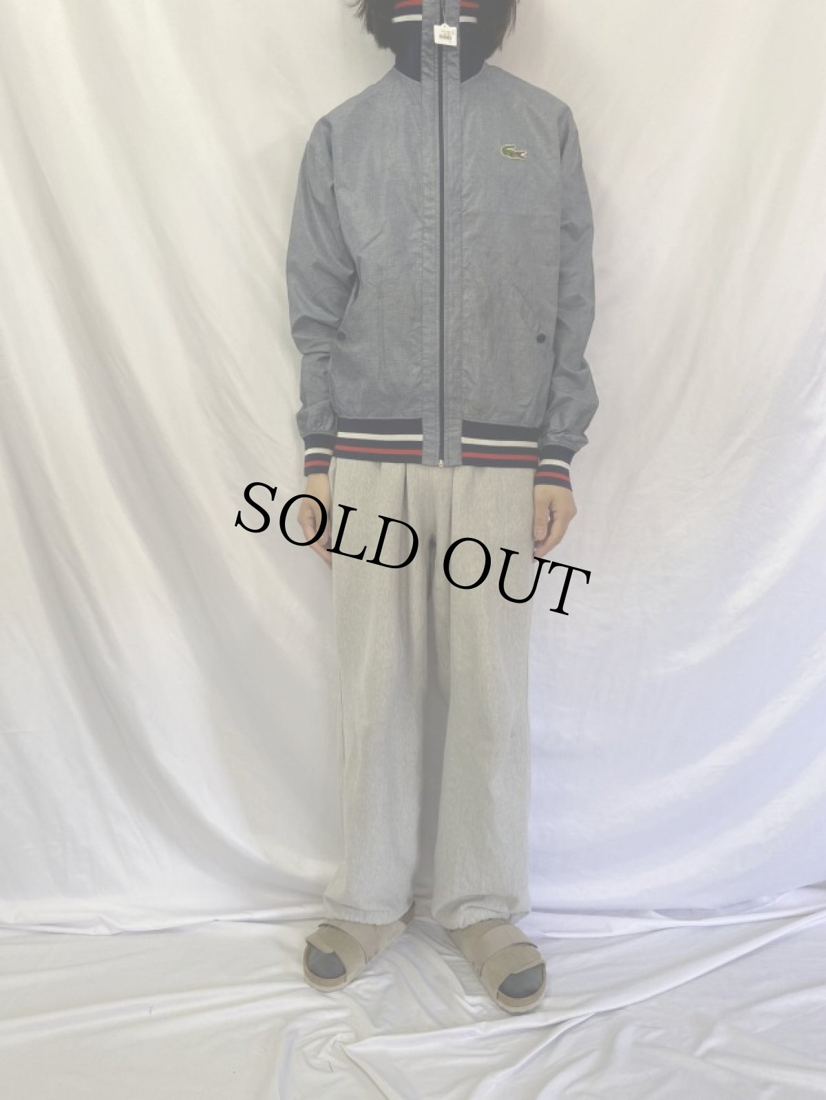 画像2: 70〜80's CHEMISE LACOSTE FRANCE製 ロゴ刺繍 ジップジャケット (2)